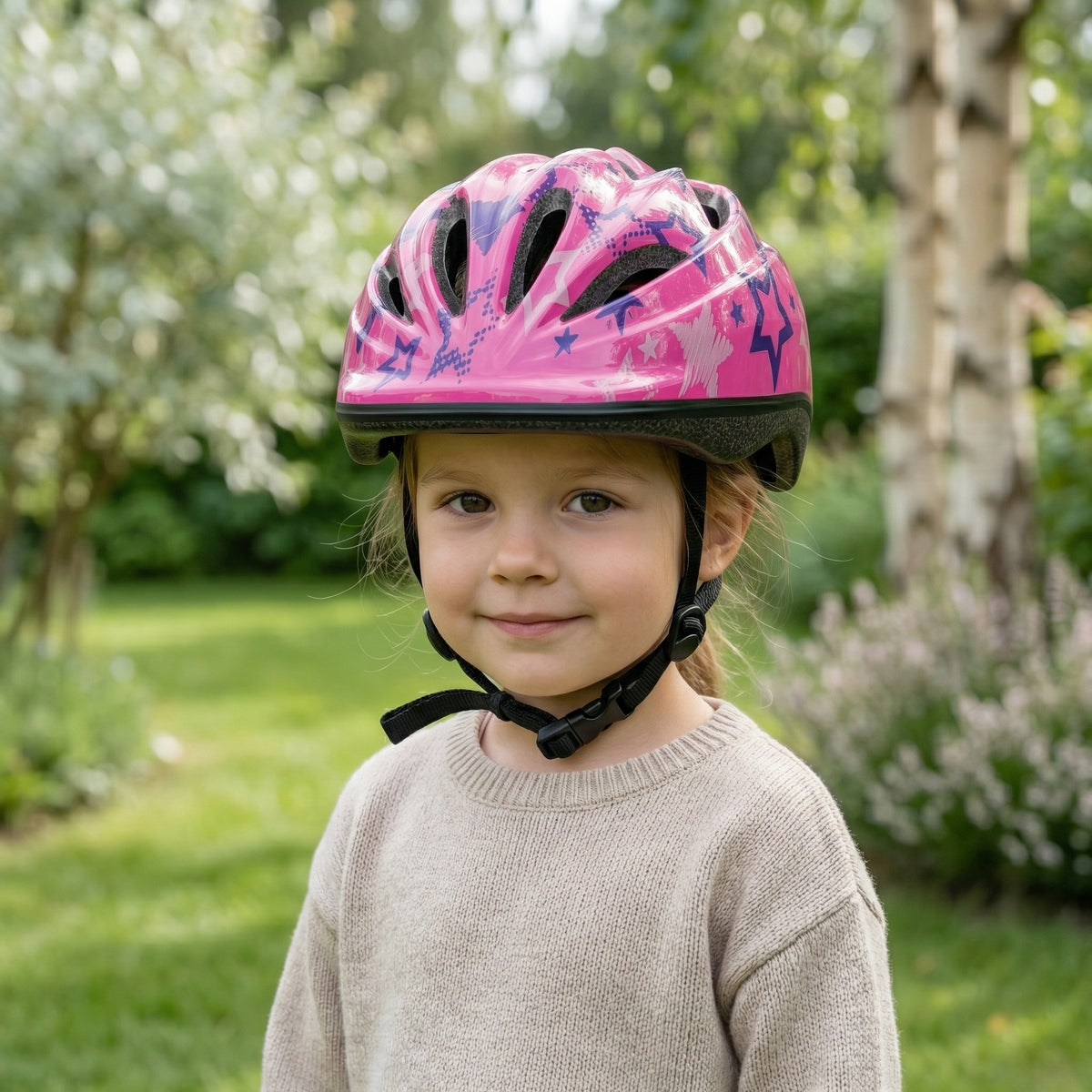 CHANTY Kids Helmet – Pink Stars