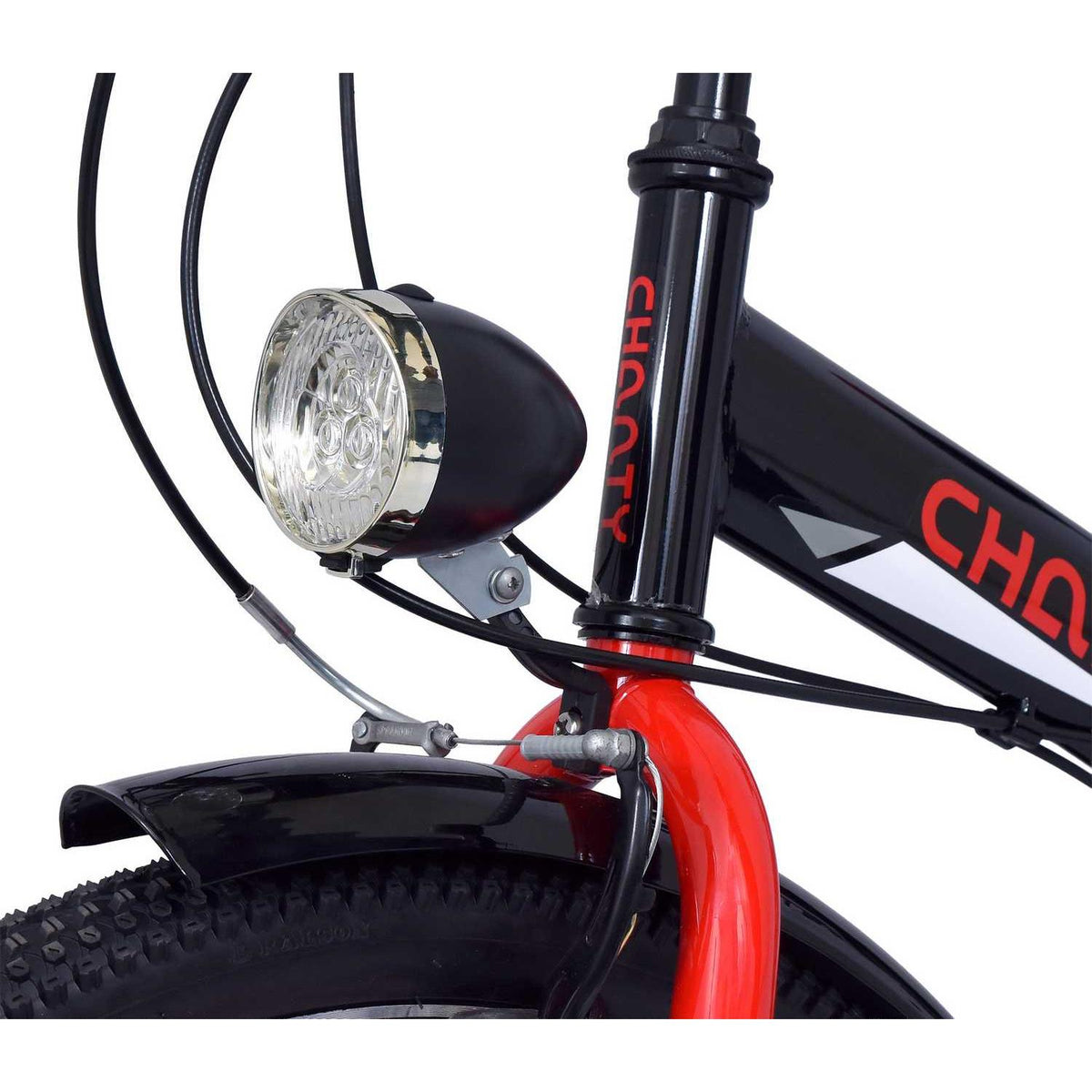 Chanty 24" Børnecykel – Dreng – Sort/Rød – 7 Gear & V-Bremser