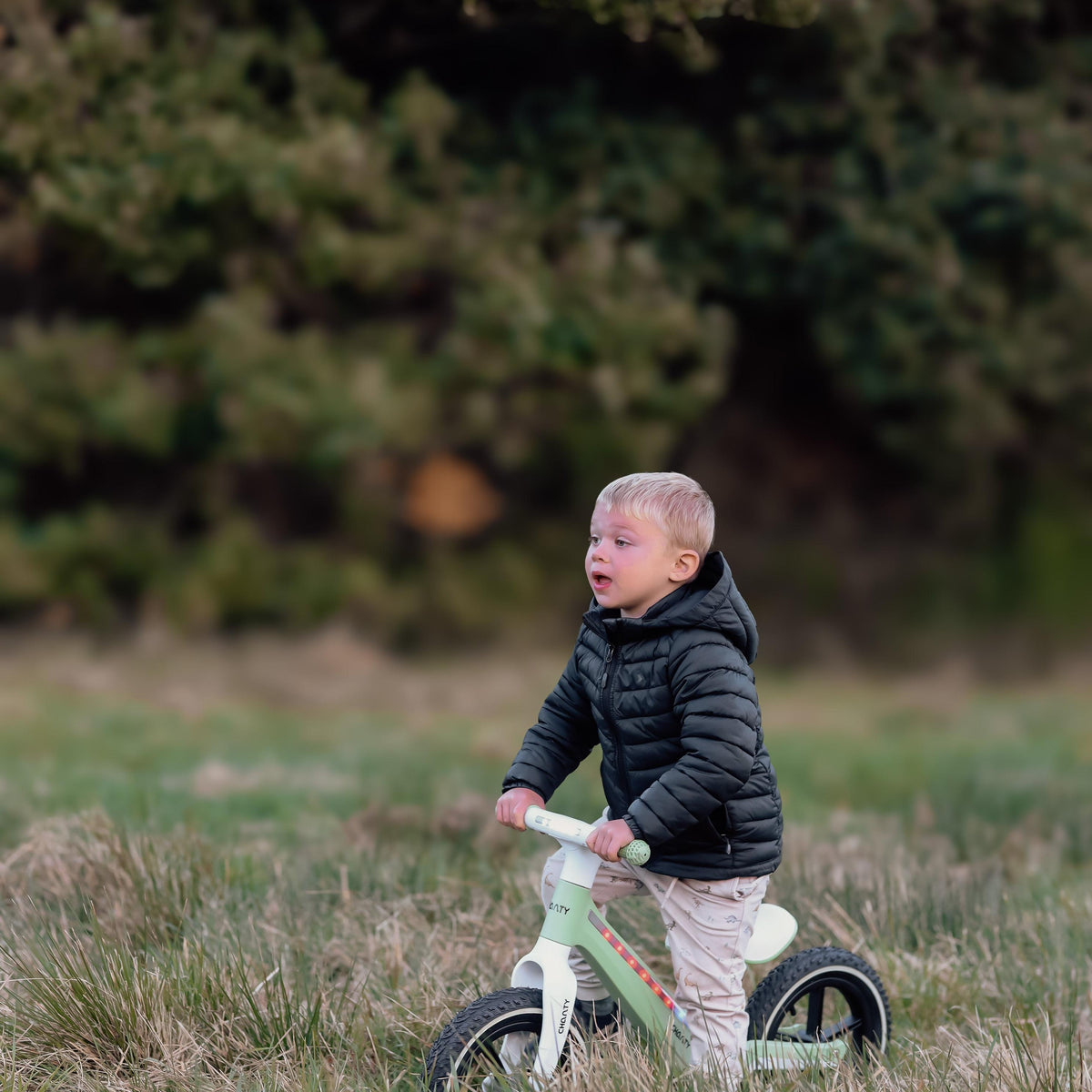 Chanty Go Green Balance Bike | With Integrated Light