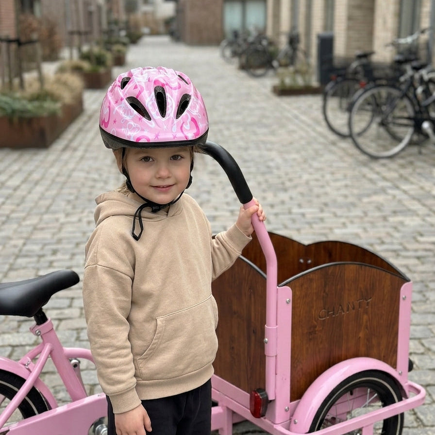 Chanty Children's Helmet - Pink Hearts