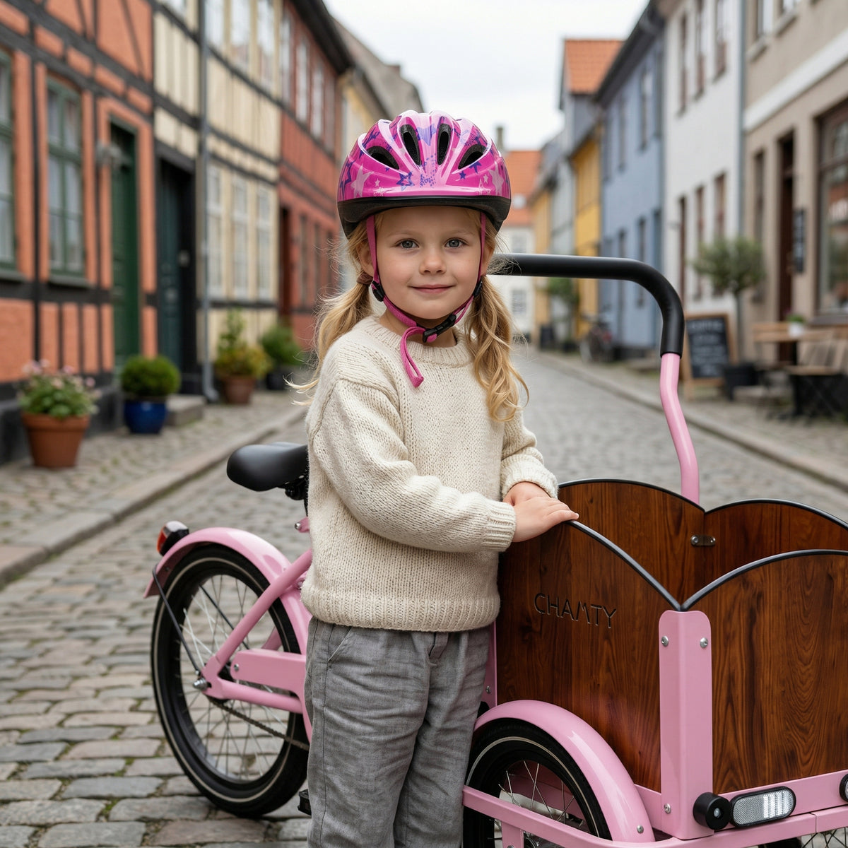 Chanty Children's Helmet – Pink Stars