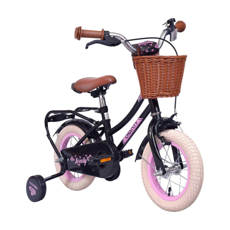 CHANTY Lovely 12" Black Girls' Bike | 2-4 Years |