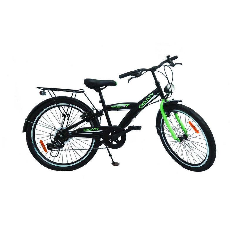CHANTY Roader 24" Black & Green Boys' Bike | 7 Gears |