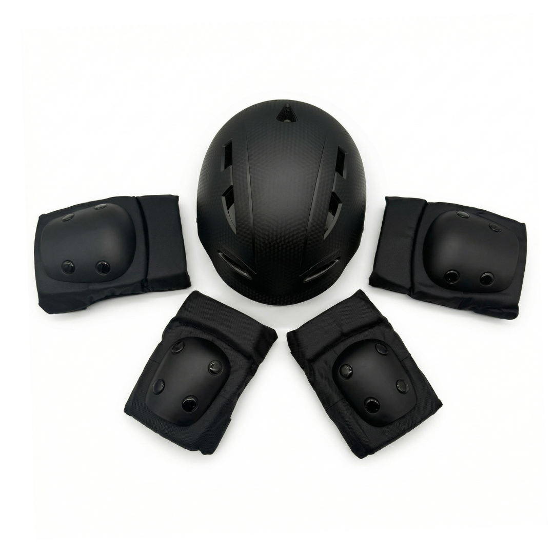 CHANTY Children's Helmet + Protection Set – Black